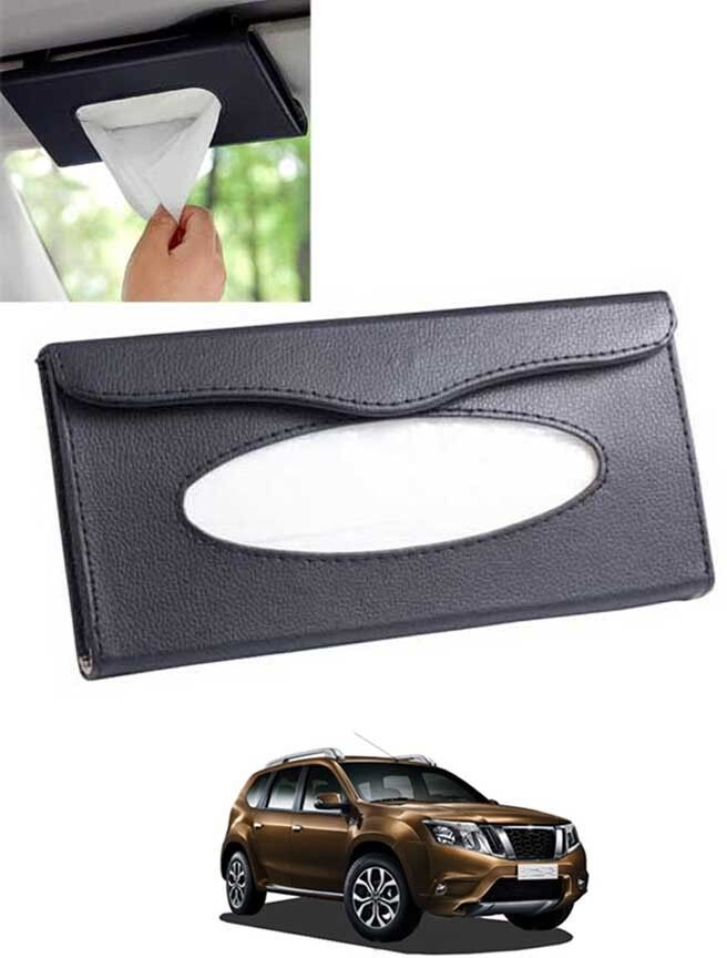Black Leatherite Rectangle Shape Fancy Design Tissue Dispencer For Car-186 Vehicle Tissue Dispenser-image-48