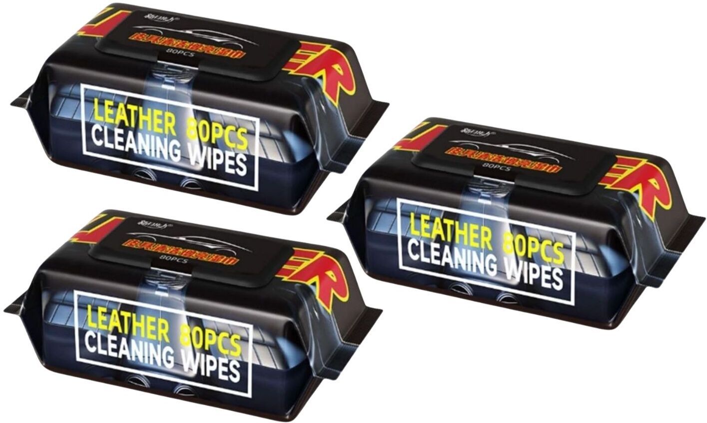 p-plus international Car Leather Cleaning Wipes, Use on Heated Seats and Leather Surfaces Vehicle Tissue Dispenser-picture-9
