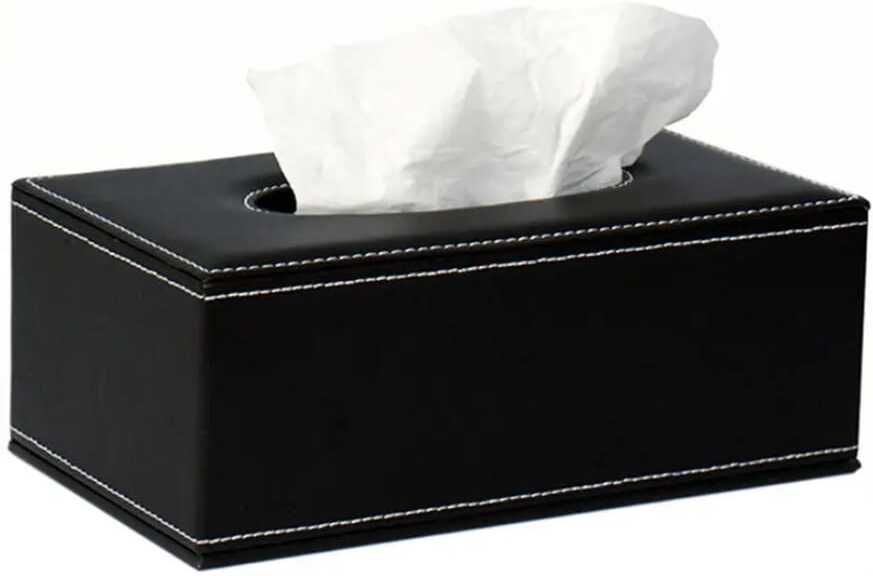 Premium Leather Rectangular Tissue Box Cover, Decorative Facial Tissue Holder Vehicle Tissue Dispenser-image-31