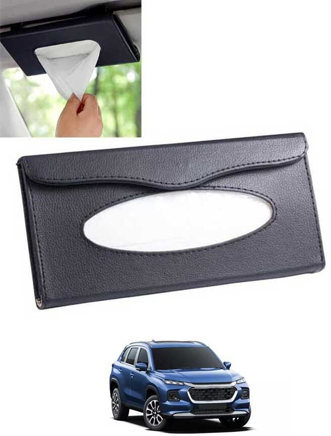 monolive Black Leatherite Rectangle Shape Fancy Design Tissue Dispencer For Car-32 Vehicle Tissue Dispenser-picture-18