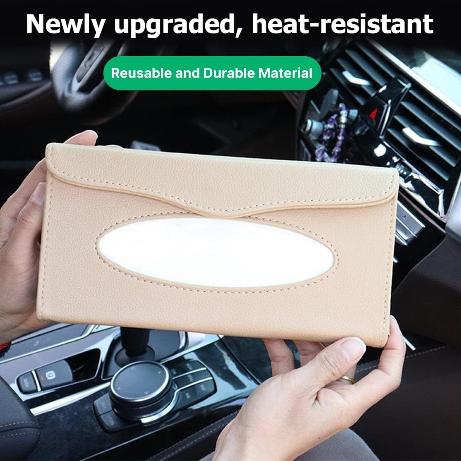 enmora Car Tissue Holder, Sun Visor Napkin Holder, Car Visor Tissue X8 Vehicle Tissue Dispenser-picture-6