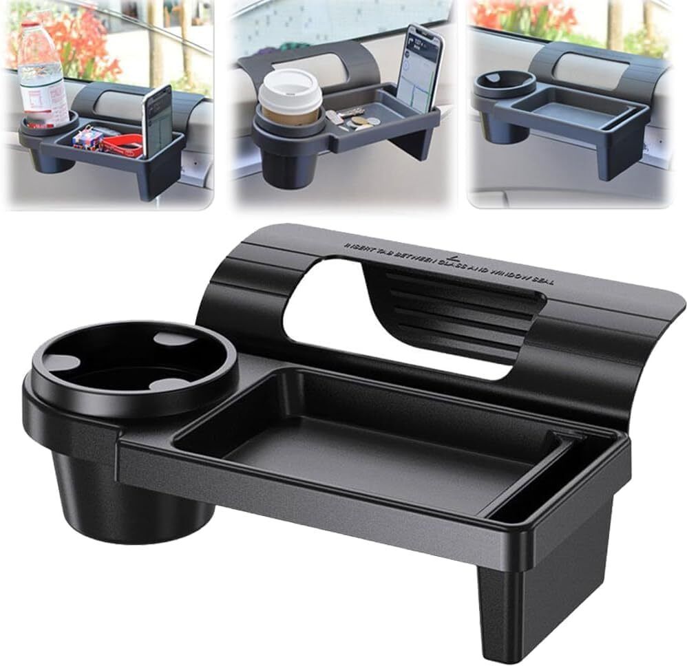 Car Window Storage Box, Car Window Multifunctional Storage Tray Organizer Cup Holder Tray Table-image-33