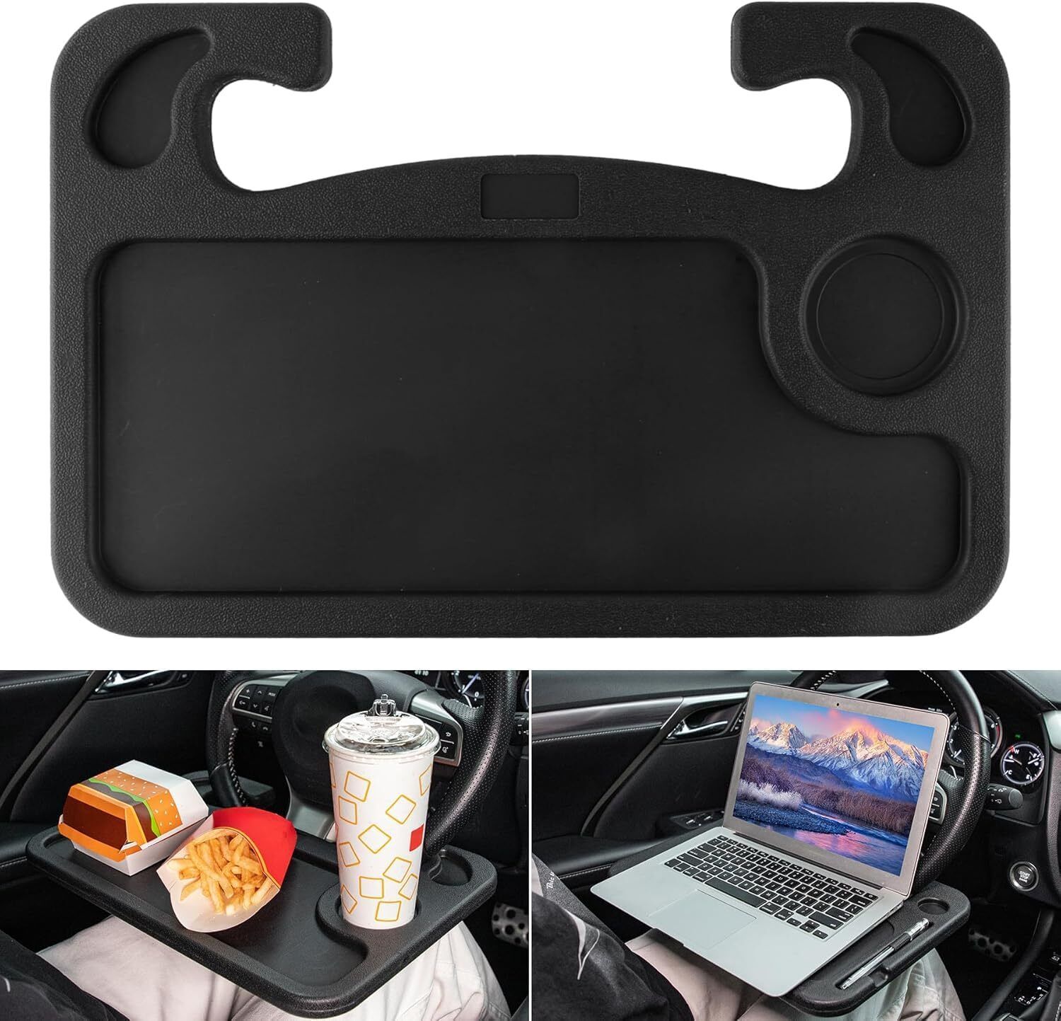 Car Steering Wheel Tray Cup Holder Tray Table-image-43