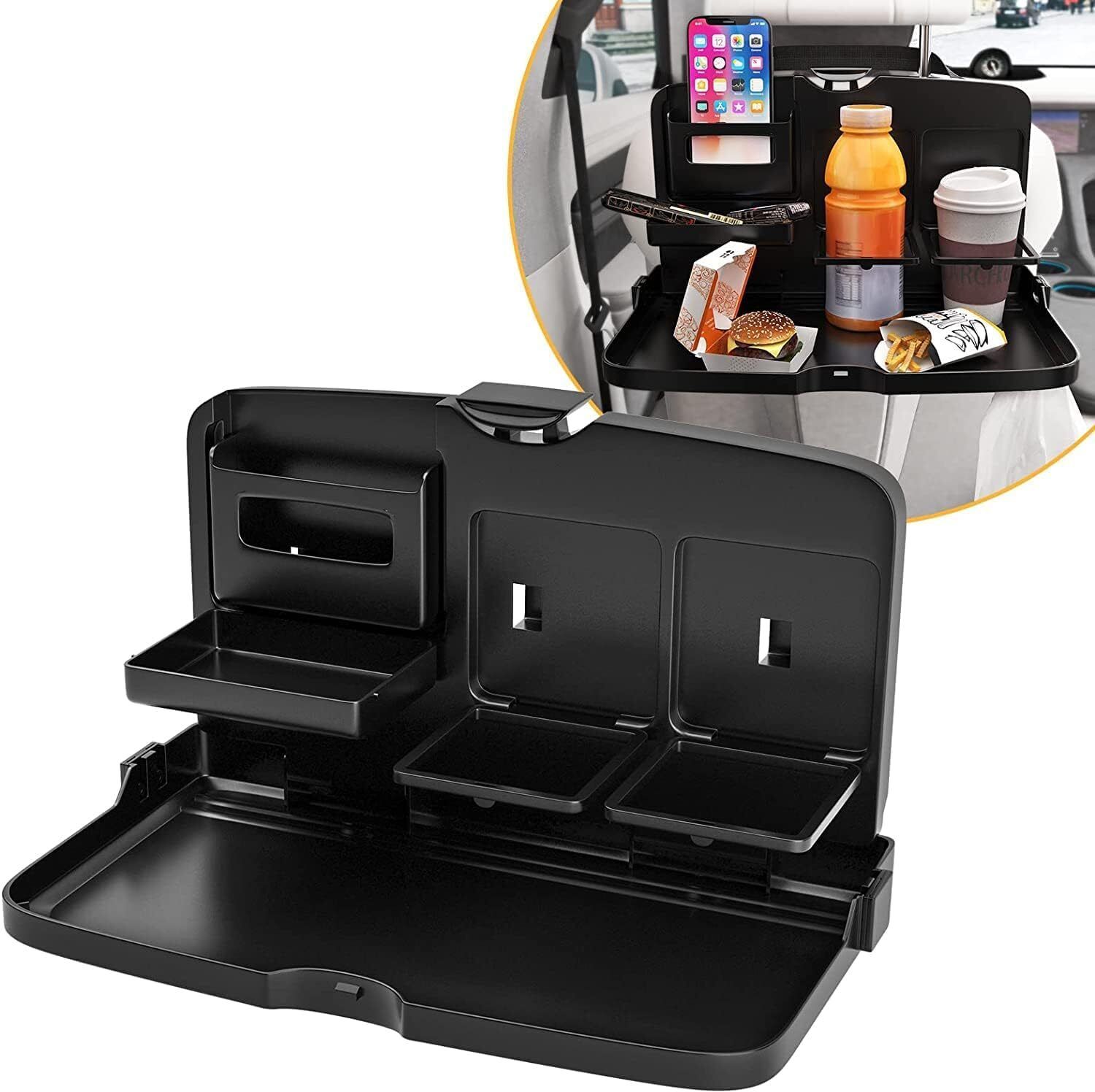 New Arrival Car Back Seat Folding Tray, Grey, Food and Drink Holder for Vehicle Cup Holder Tray Table