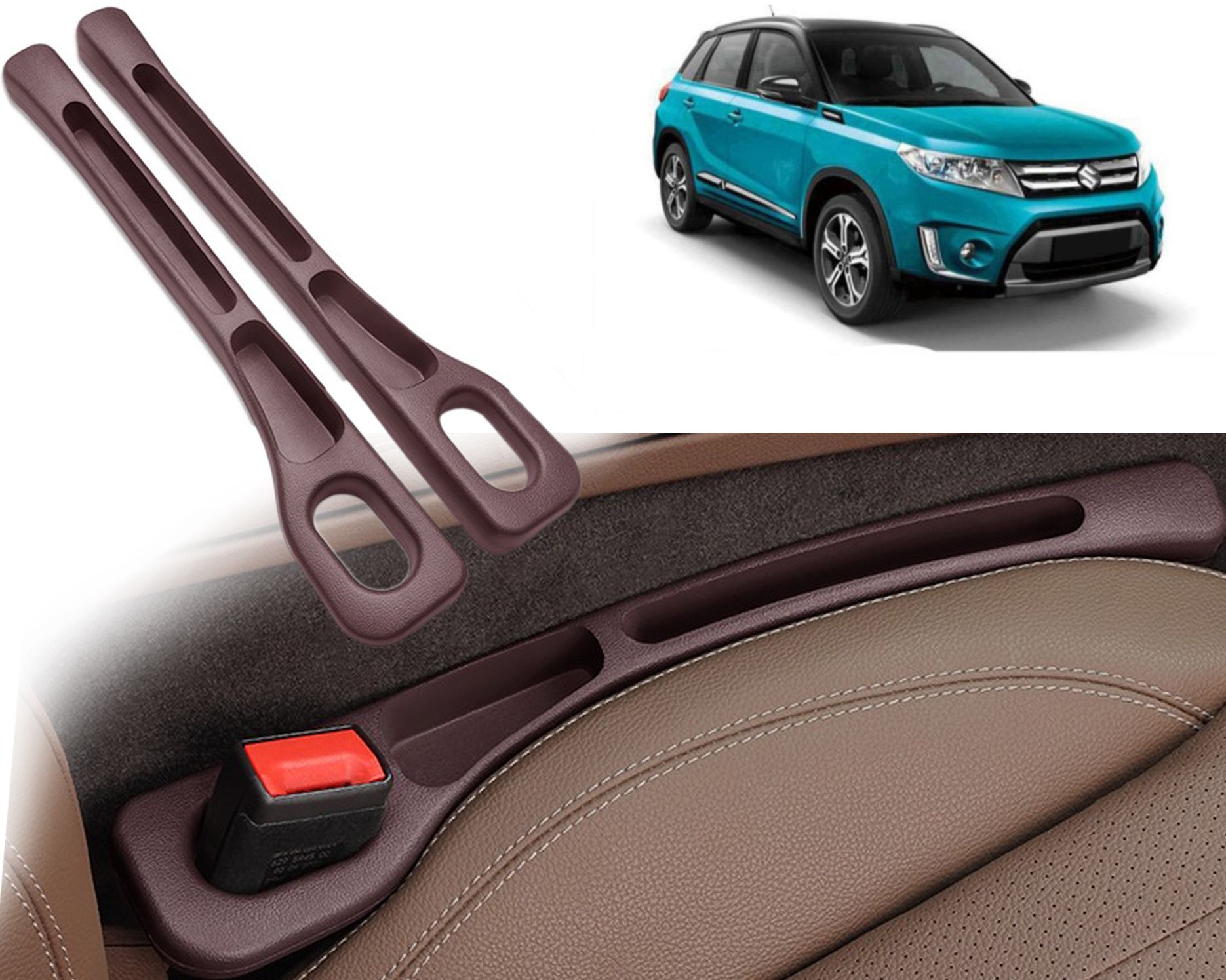 selifaur GBB239 Light Weight Car Seat Gap Filler (New storage slot)Grand Vitara Trunk Organizer-picture-12