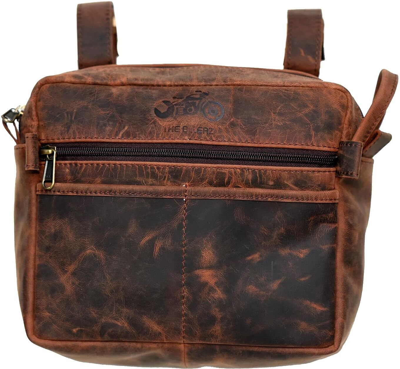 the bikerz Grab Handle Leather Bag for Thar, Jimny, Jeep Wrangler & Gypsy - TABACCO BROWN Trunk Organizer-picture-36