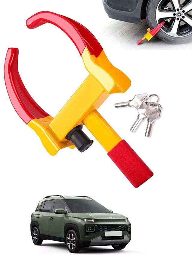 heavy duty anti theft wheel lock with two keys forexter bike/car/scooty security clamp lock wheel lock