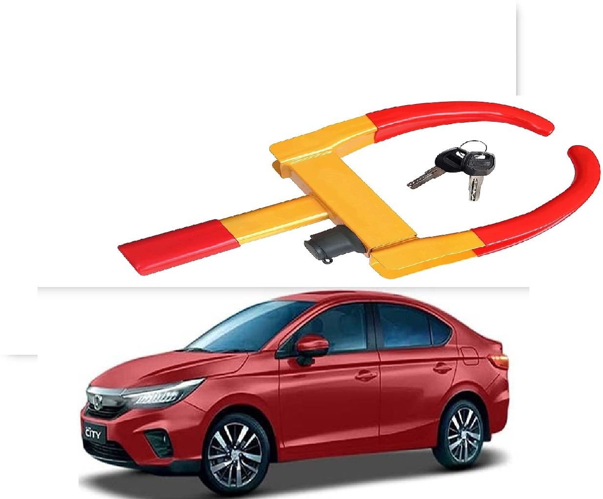 ROSHNEER ANTI THEFT CAR TYRE LOCK CLAMP ANTH0042L Wheel Lock Wheel Lock-image-20