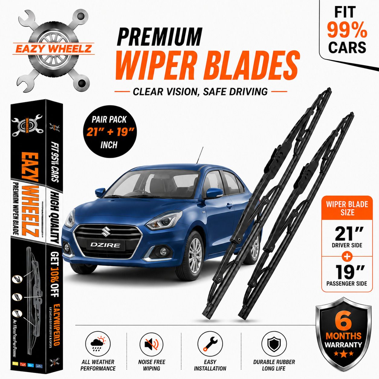 eazy wheelz Windshield Wiper For Maruti Swift, Swift Dzire, Fortuner-picture-15