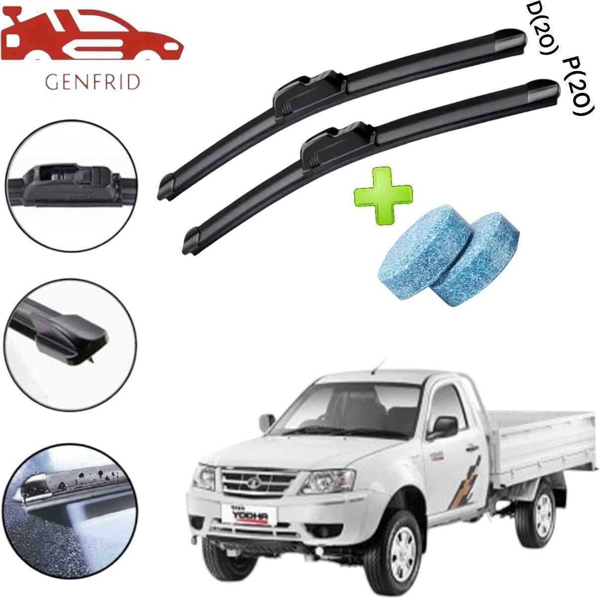 genfrid Windshield Wiper For Tata Yodha Pickup 1500 (Diesel-picture-10