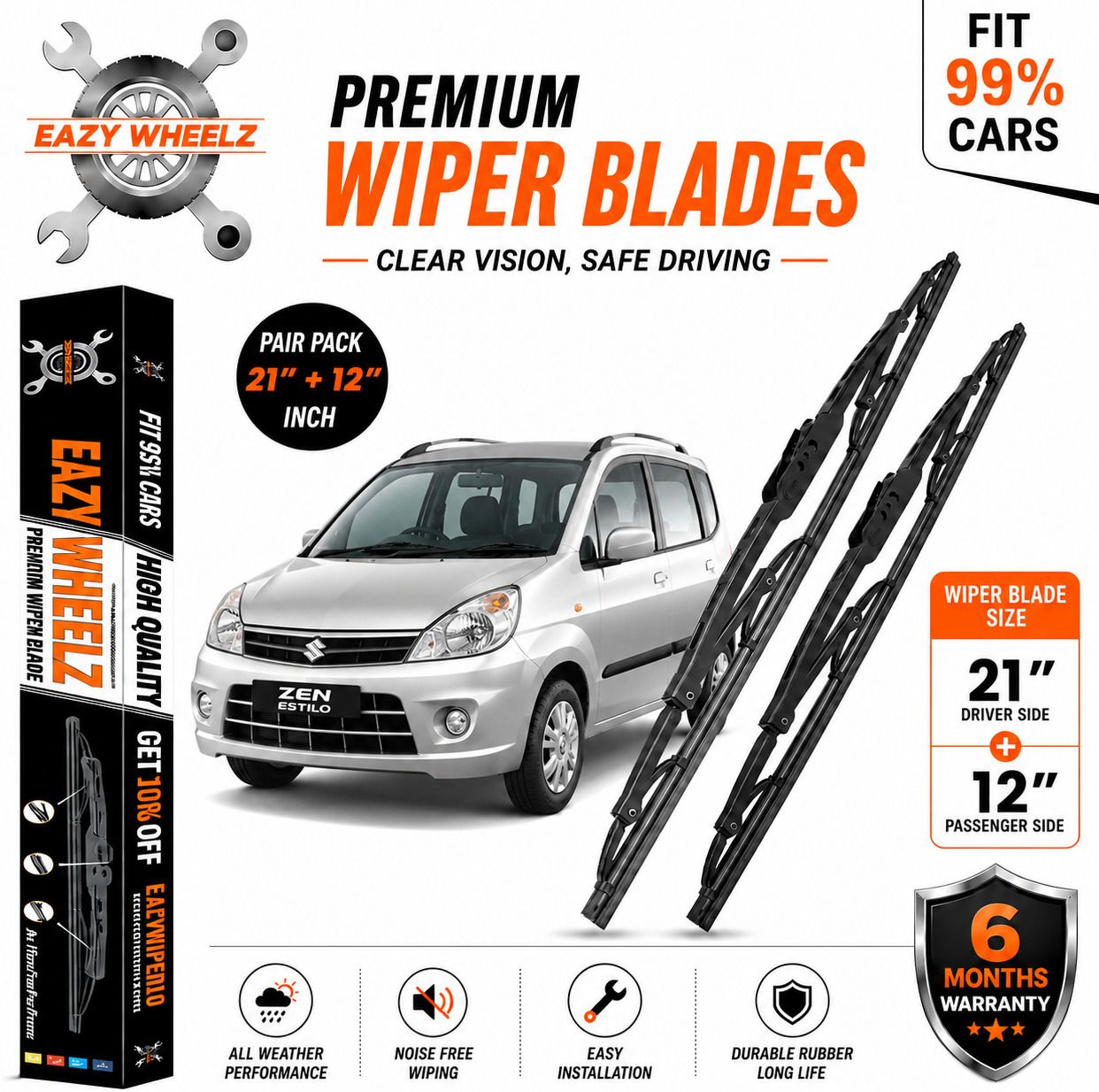 eazy wheelz Windshield Wiper For Maruti Zen Estilo-picture-31