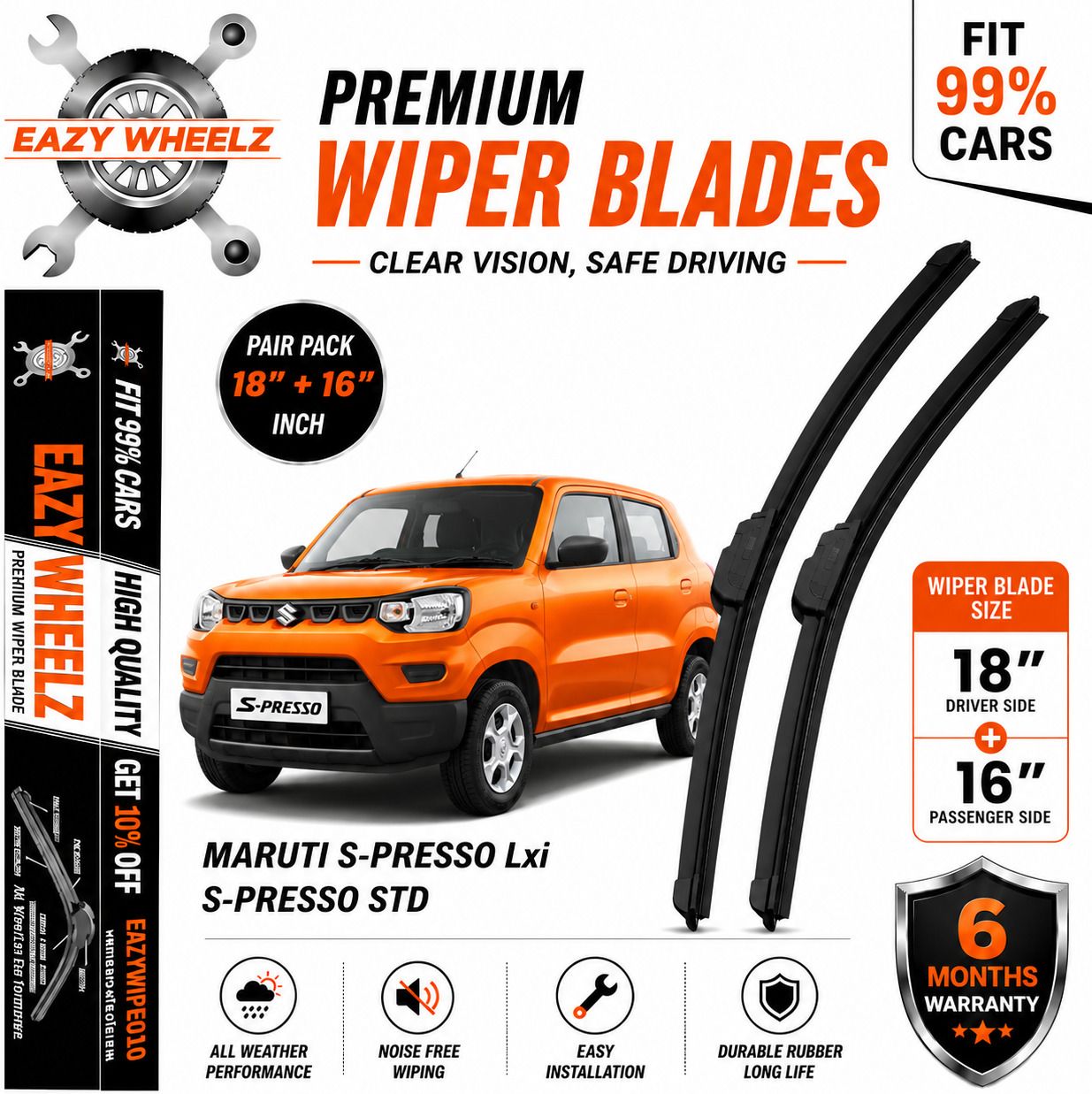 Windshield Wiper For Maruti S-Presso Lxi, S-Presso Std-image-33