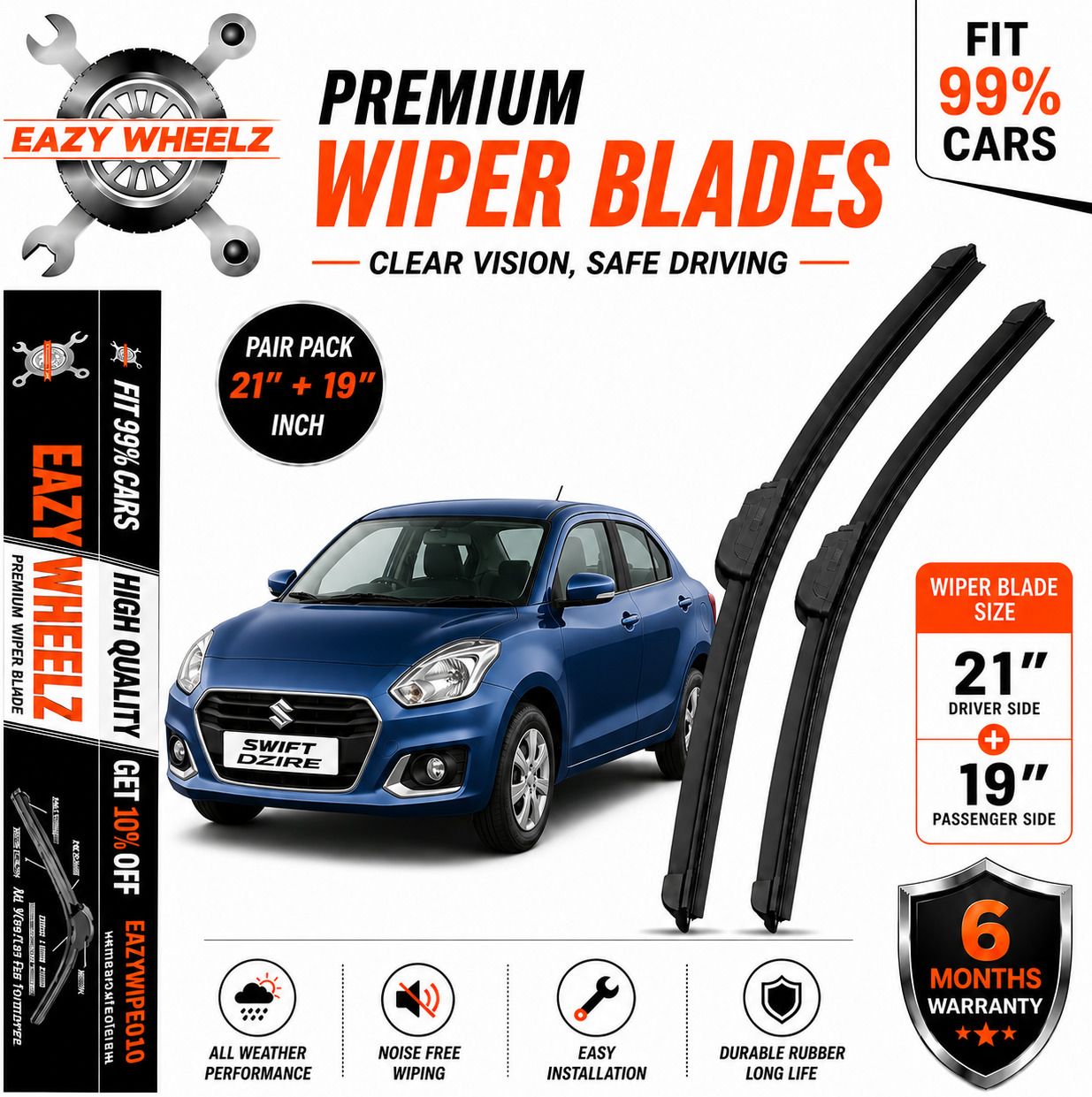 eazy wheelz Windshield Wiper For Maruti Swift Dzire-picture-14