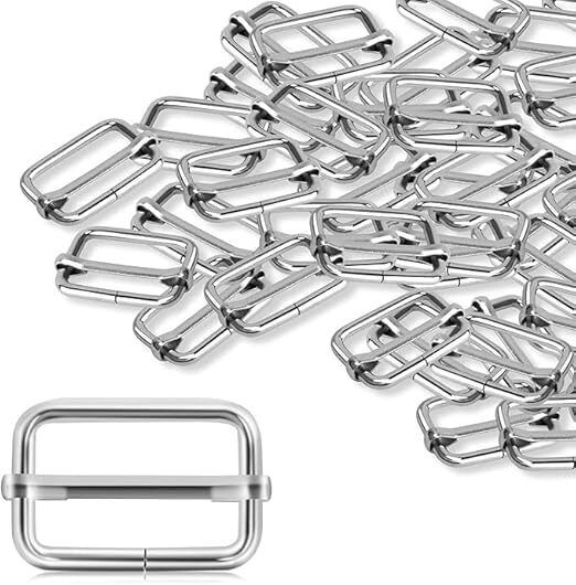 symkard Metal Adjuster Slide Buckle Metal Triglide 1inch, Rectangle Adjustable Slider Locking Carabiner-picture-32