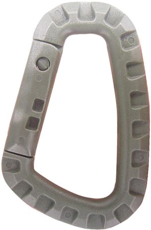 futaba Mountaineering D Shape Buckle Snap Clip - Army Green - Pack of Two Locking Carabiner-picture-21