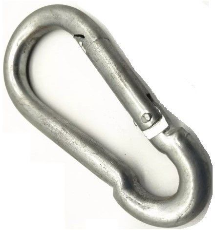 saifpro Safety Lock snap Hook for Rope, (Galvanized M8- 2pcs) Spring Snap Hook Locking Carabiner-picture-2