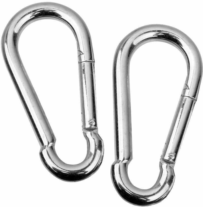 4" Metal Spring Snap Hook Carabiner {Pack of 2} Locking Carabiner-image-14