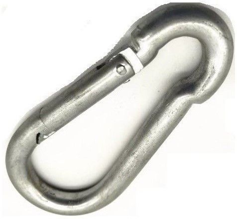 Safety Lock Snap Hook for Outdoor Sports (Galvanized M8 -Pack Off 10) Locking Carabiner-image-44