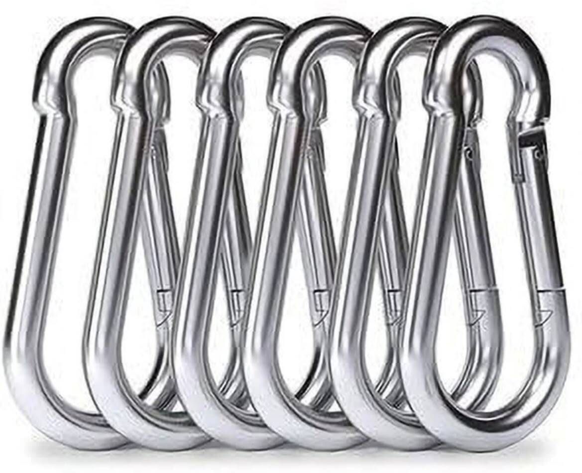 Snap hook 6 piece, stainless steel Locking Carabiner-image-5