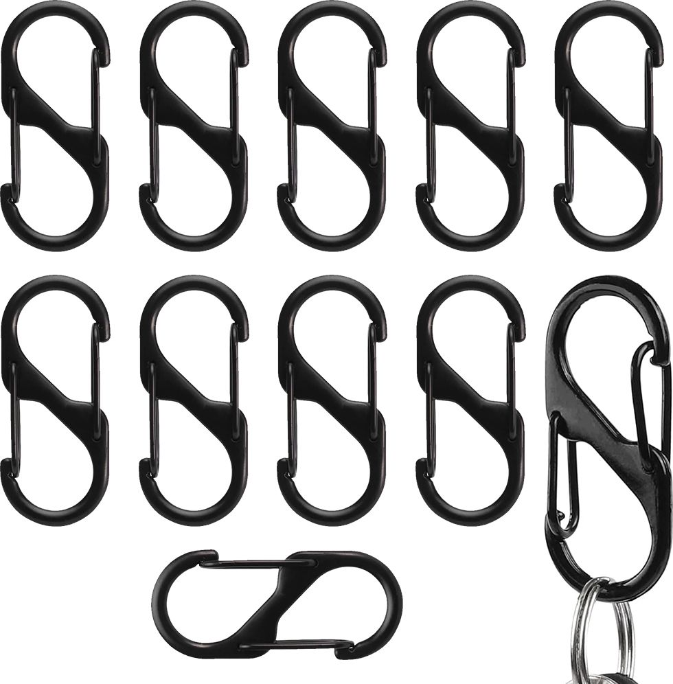 gustave 10 Pcs Dual Hook S Shape Carabiner Clip Keyring for Camping and Outdoor Carabiner-picture-24