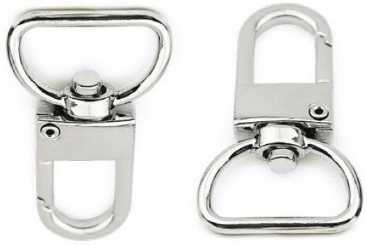 13 mm Snap Hook Tiny Push Gate Swivel Lobster Clasps Bags Belts Keychains 2 Pcs Locking Carabiner