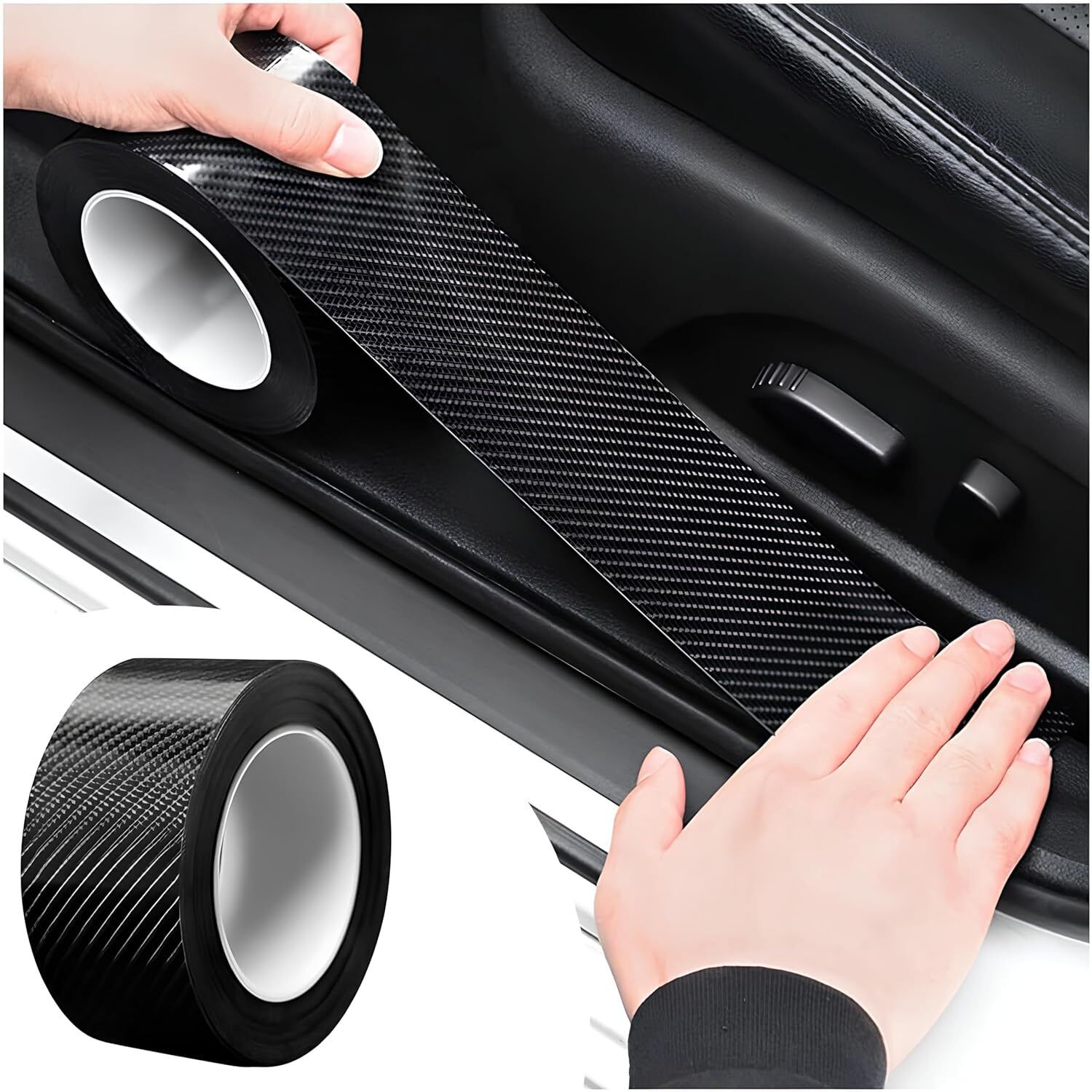 Single side Car tape Car Tape (Manual) (Black) Locking Carabiner-image-13