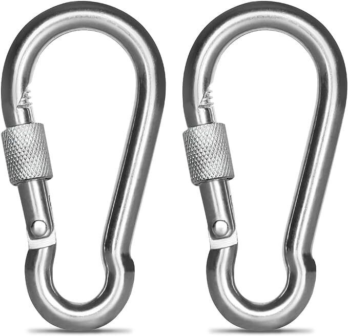Large Heavy Duty Carabiner Clip with Screw Lock Locking Carabiner-image-13