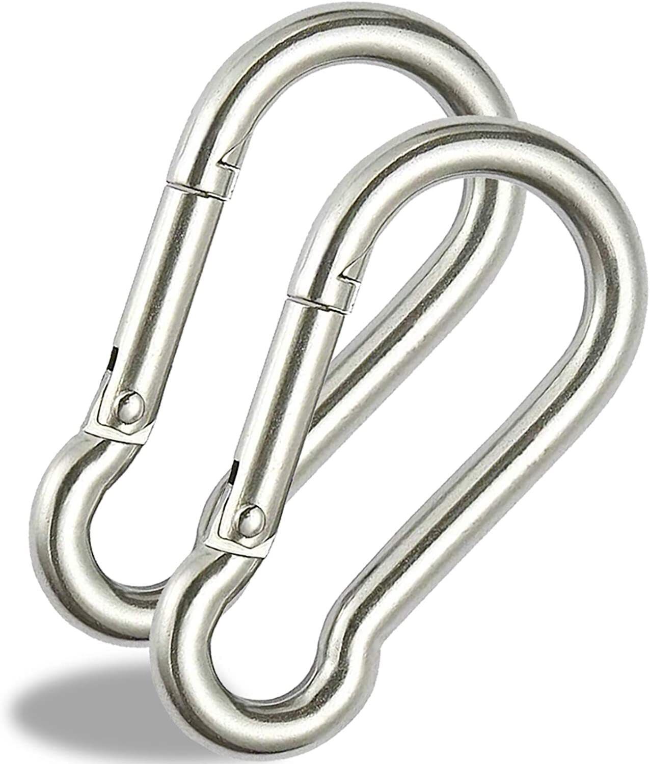 Non-Locking Stainless Steel Carabiner Hook For Keys, Backpack, Camping Carabiner-image-6