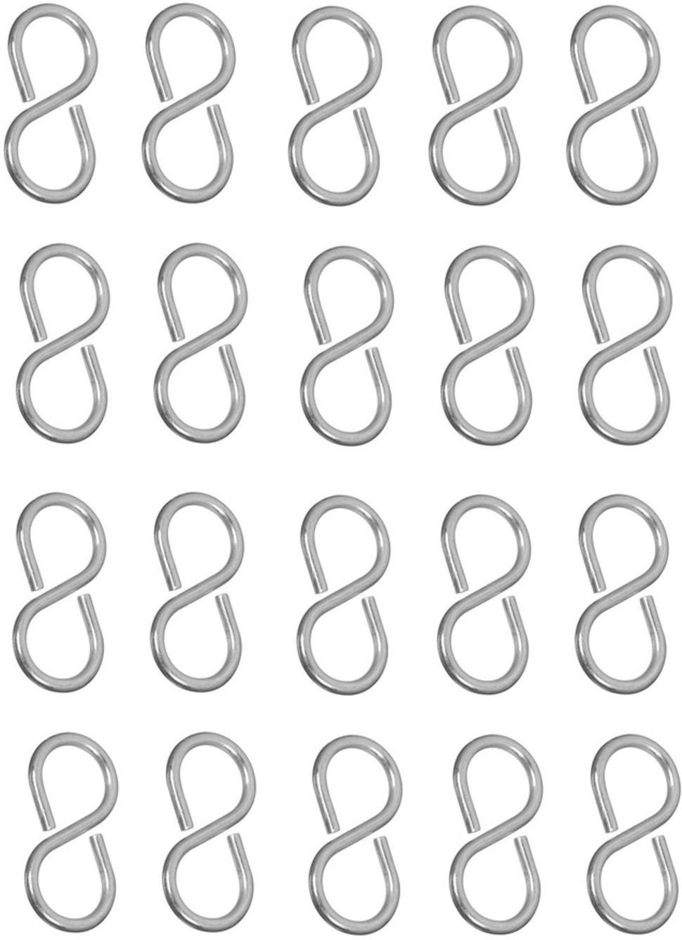 rarehaunt Closed S Hooks 4 cm x 1.5 cm Zinc Plated Steel Hardware 20 Pcs Carabiner-picture-46
