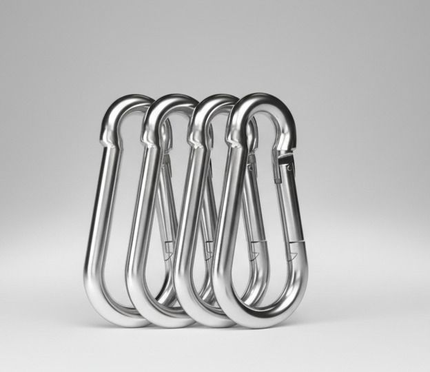 Heavy Duty Stainless Steel Snap Hooks Carabiners (4 Pcs) | Gym & Multipurpose Locking Carabiner-image-9