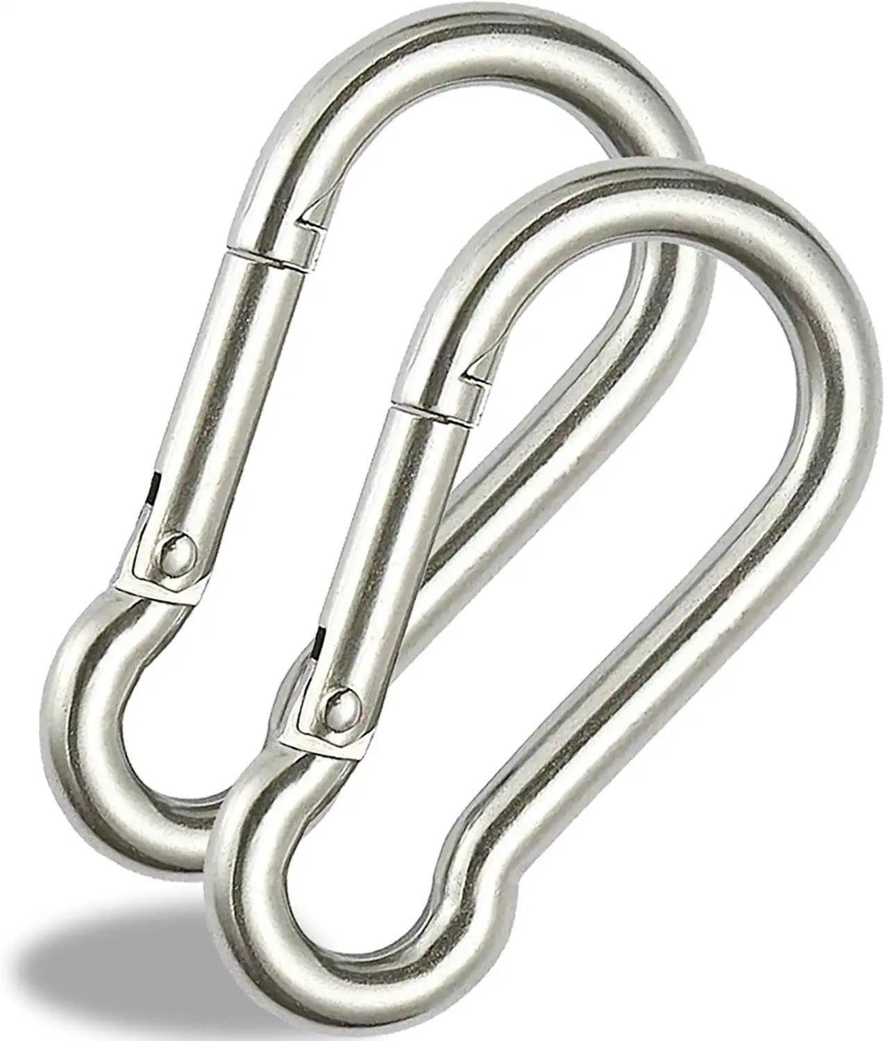 saifpro Safety Lock Snap Hook for Rope, (Stainless Steel M6- 2pcs) Spring Snap Hook Locking Carabiner-picture-4