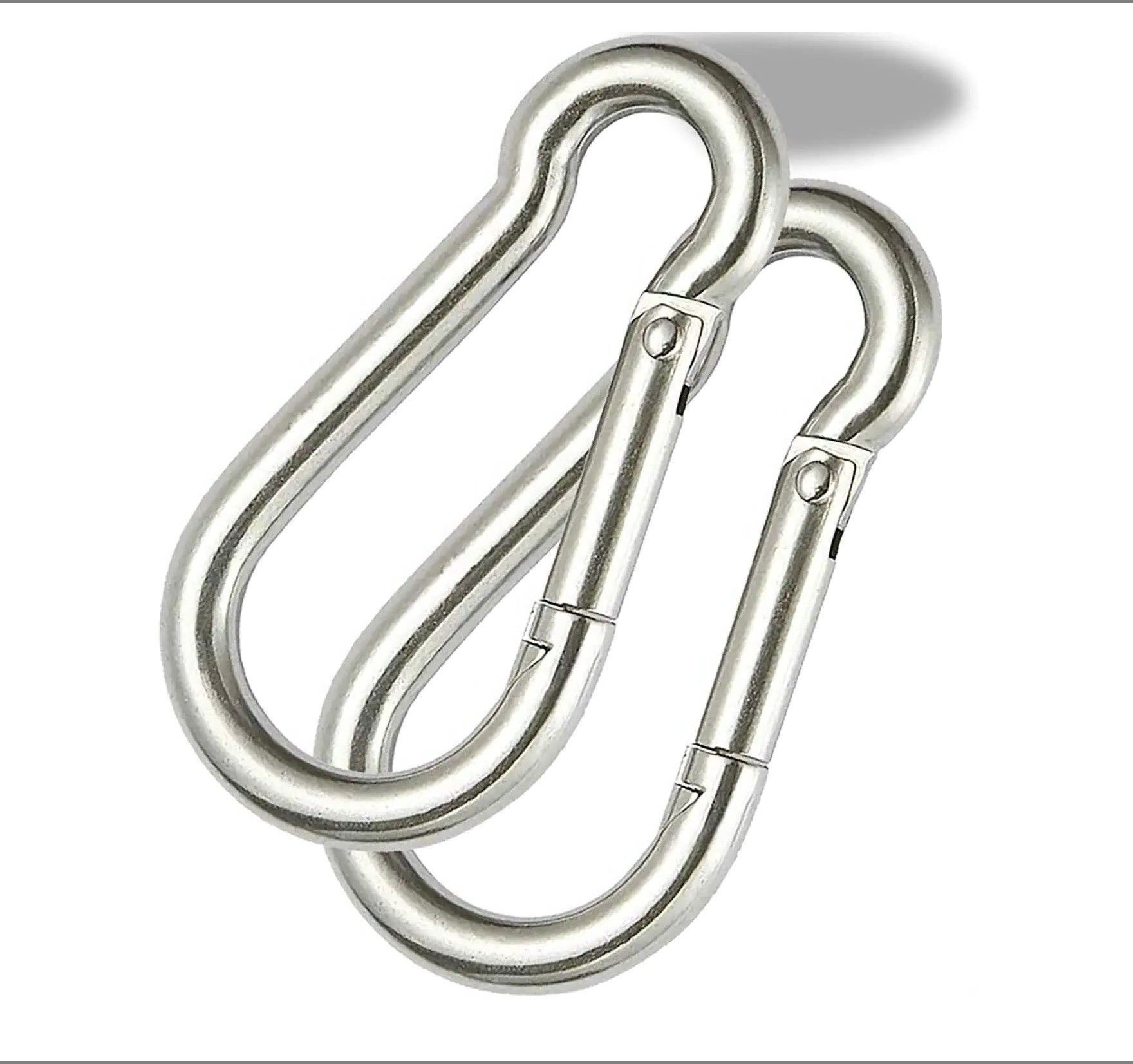saifpro Safety Lock Snap Hook for Rope, (Stainless Steel M10- 4pcs) Spring Snap Hook Locking Carabiner-picture-7