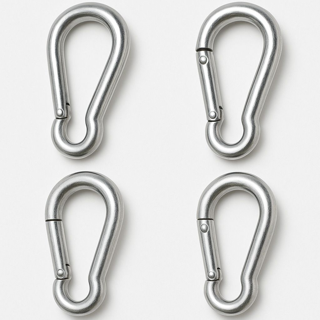 8mm Thickness Snap Hooks Heavy Duty Stainless Steel Fit for Gym,Climbing,Camping Locking Carabiner