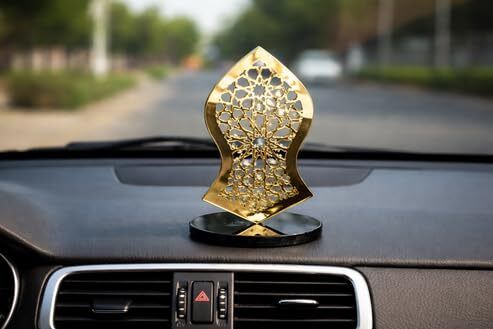 NALAIN PAK Mubarak Car Dashboard Stand, Gold Islamic Decor, Premium Locking Carabiner-image-25