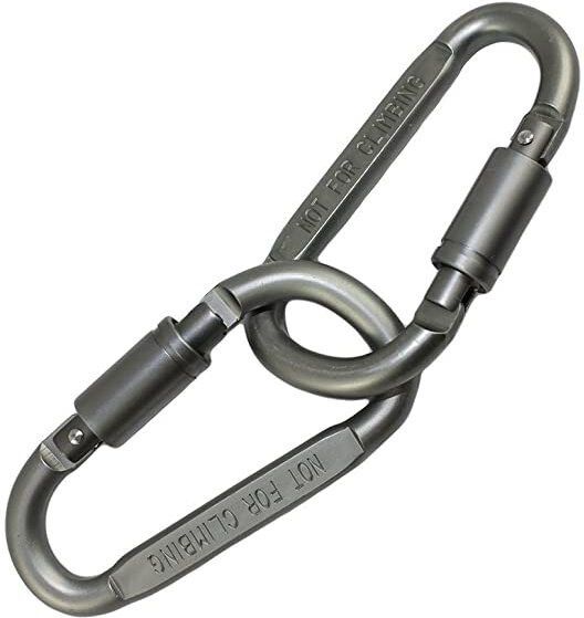 add gear 3 Inch Imported Aluminium Alloy Spring Snap Link Hook Locking Carabiner-picture-35