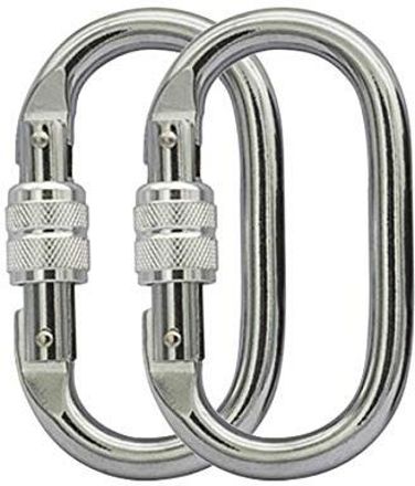 Carabiner (snap Hook) 23kn (Set of 2Pcs) Locking Carabiner