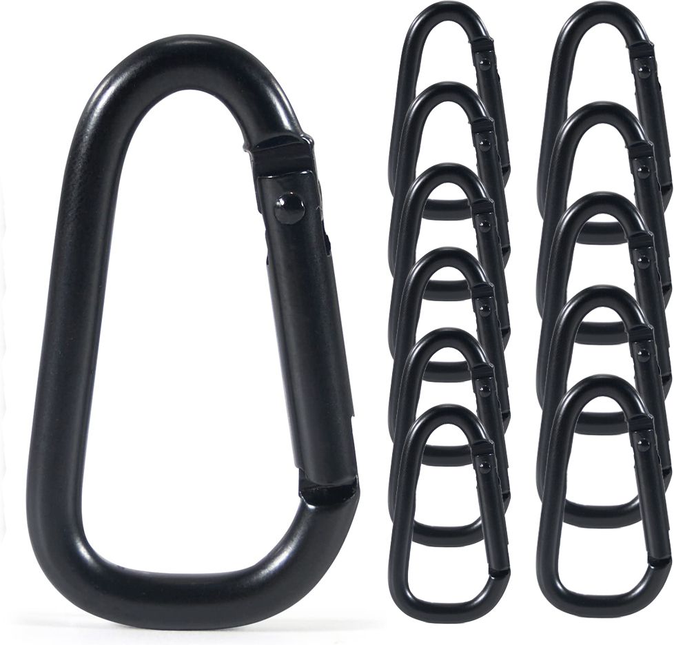 Black Aluminum Carabiner Clip Hook Keychain Buckle for Outdoor Locking Carabiner Carabiner-image-9
