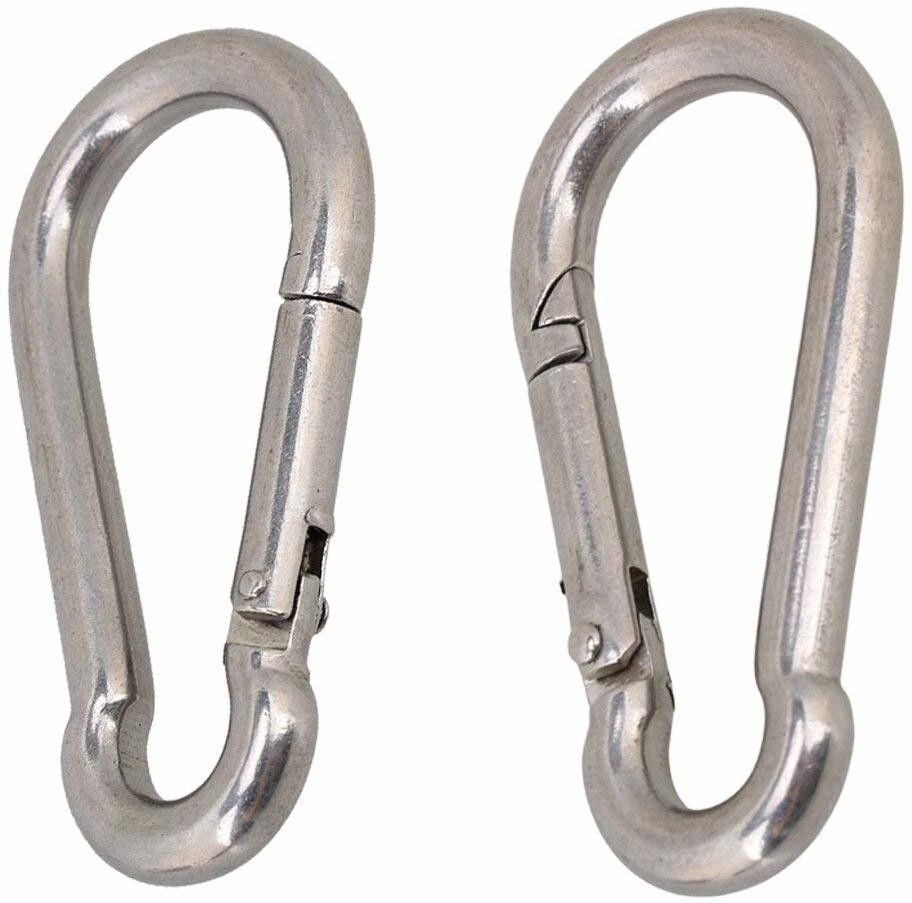 Heavy Duty 8MM Thick Stainless Steel Carabiner Snap Hook for Hiking/Camping/GYM Locking Carabiner-image-22