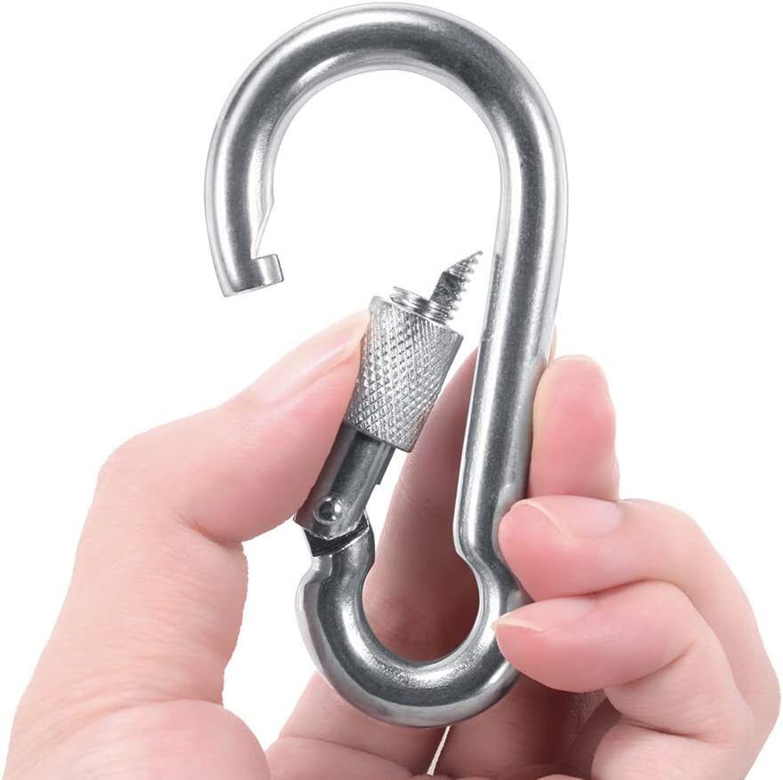 8mm Thickness Snap Hooks Heavy Duty Stainless Steel Fit for Gym,Climbing Locking Carabiner-image-40