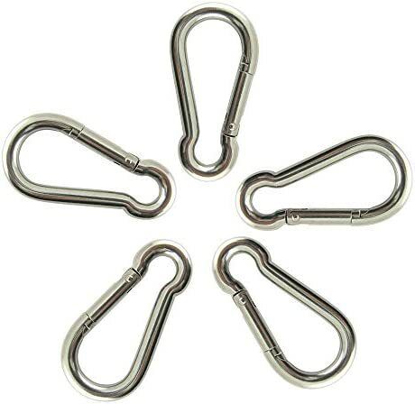 3.5" Metal Spring Snap Hook Carabiner {Pack of 5} Locking Carabiner-image-27