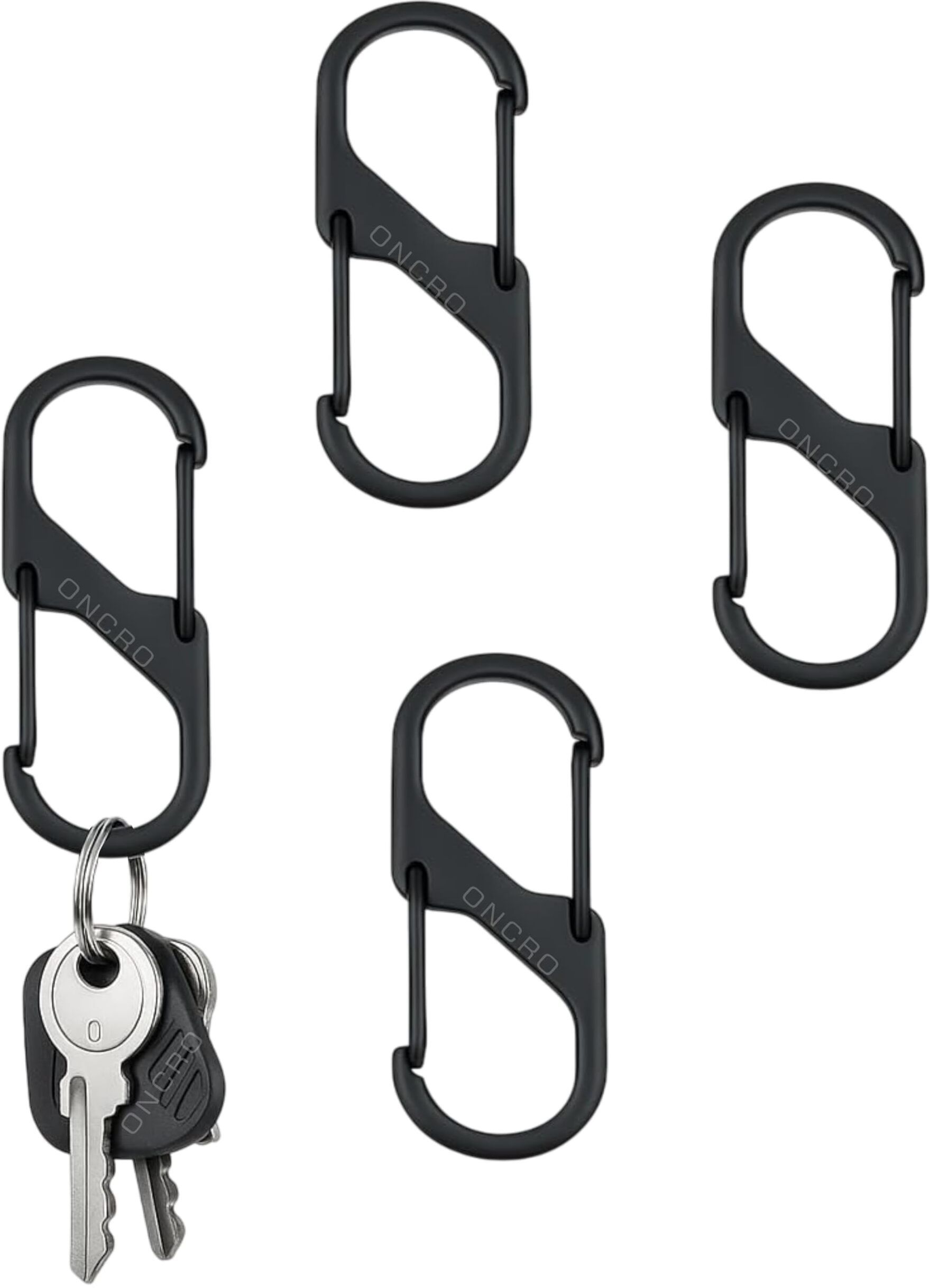 Carabiner Clip Hooks S Shape Dual Quick Release Lock Spring Snap Buckle Keyring Locking Carabiner-image-30