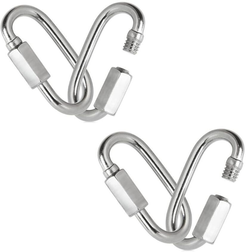 Heavy Duty Oval Shape Multipurpose Stainless Steel Screw Link Snap Hook Locking Carabiner-image-23
