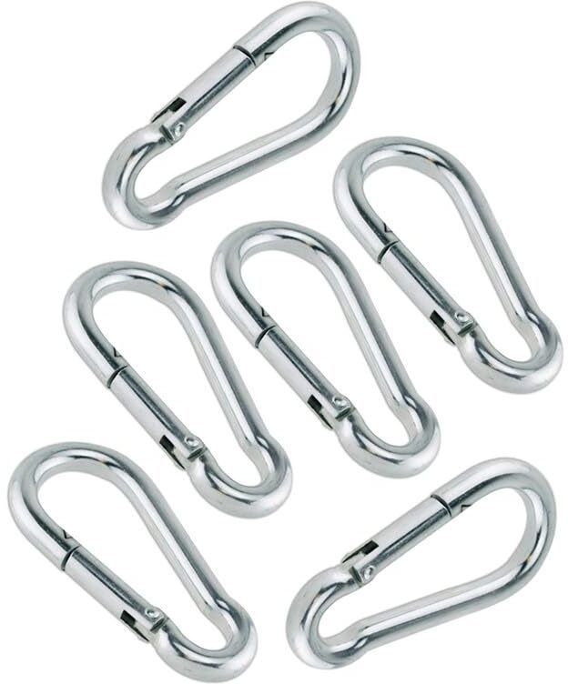 8mm Carabiner Snap Hook (Pack of 6) Multipurpose Hooks for Home & Gym Locking Carabiner-image-49
