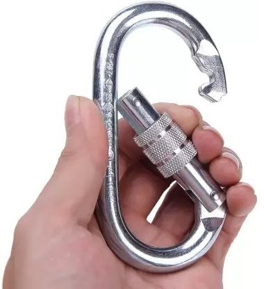 Stainless Steel Snap Hook Carabiner Screw 10mm for Ropes Locking Carabiner-image-31
