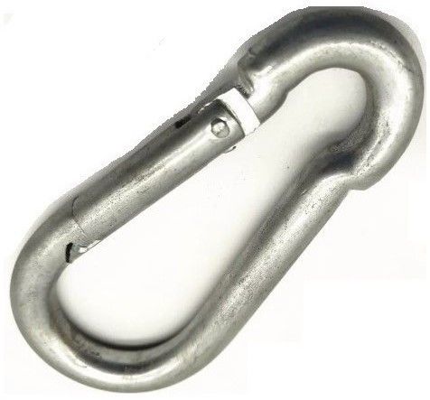 saifpro Safety Lock snap Hook for Rope, (Galvanized M10- 4pcs) Spring Snap Hook Locking Carabiner-picture-1