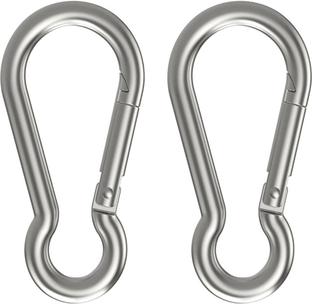 Heavy Duty Safety Lock Cable Attachment, Stainless Steel Spring Snap Hook Locking Carabiner