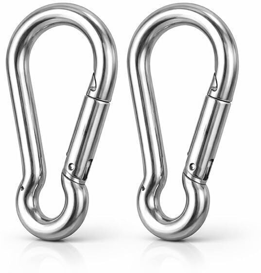 Metal Silver Carabiner for Everyday Use (Pack Of 4) Locking Carabiner-image-39