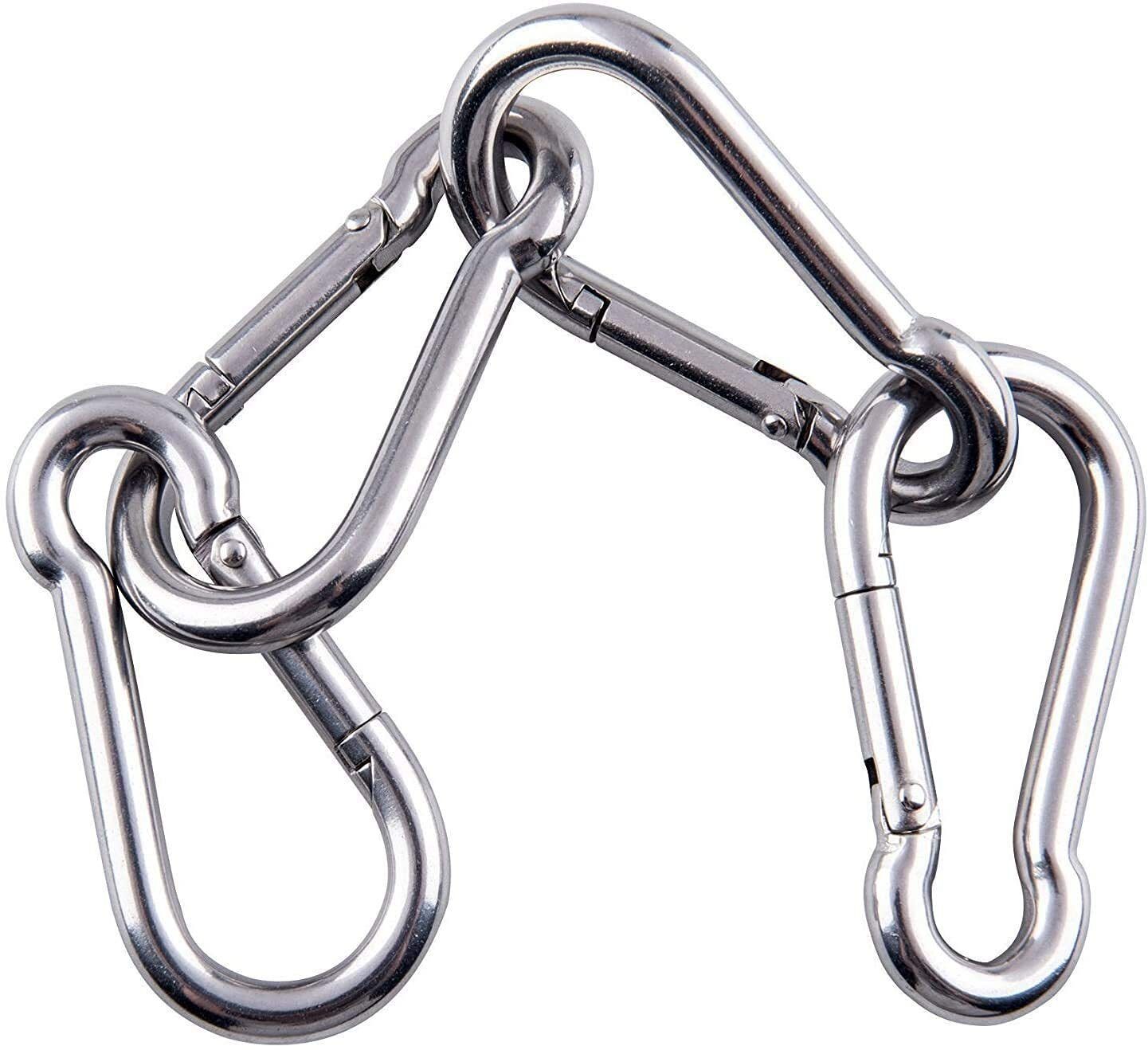 8mm Carabiner Snap Hook (Pack of 4) Multipurpose Hooks for Home & Gym Locking Carabiner-image-48