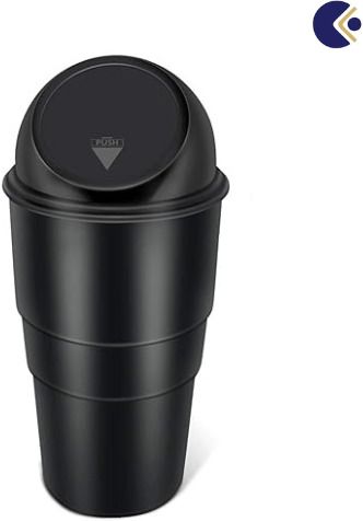 Car Dustbin | Mini Car Trash Can with Lid Locking Carabiner-image-14
