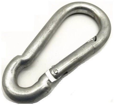 saifpro Safety Lock Snap Hook for Rope, (Galvanized M6- 8pcs) Spring Snap Hook Locking Carabiner-picture-8
